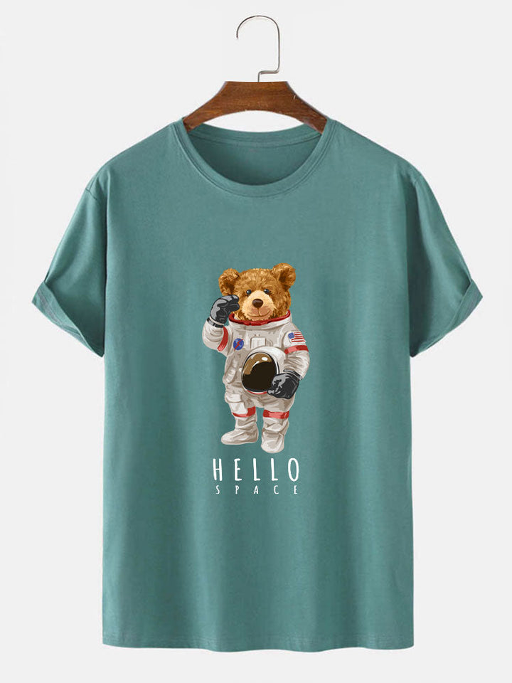 Astronaut Beer Print T-Shirt