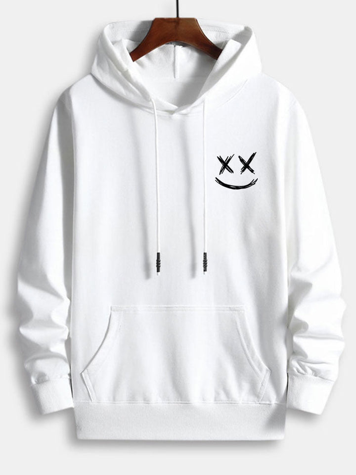 Smiley Print Katoenen Hoodie