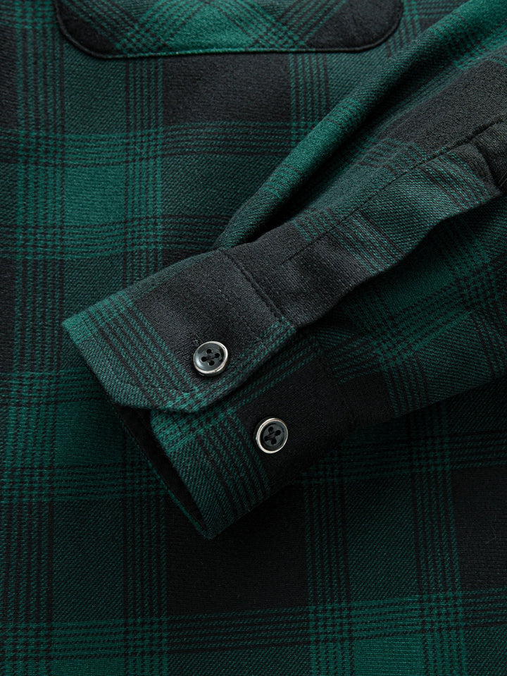 Flanellen fleece gevoerde capuchontrui met zakken