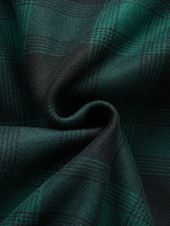 Flanellen fleece gevoerde capuchontrui met zakken