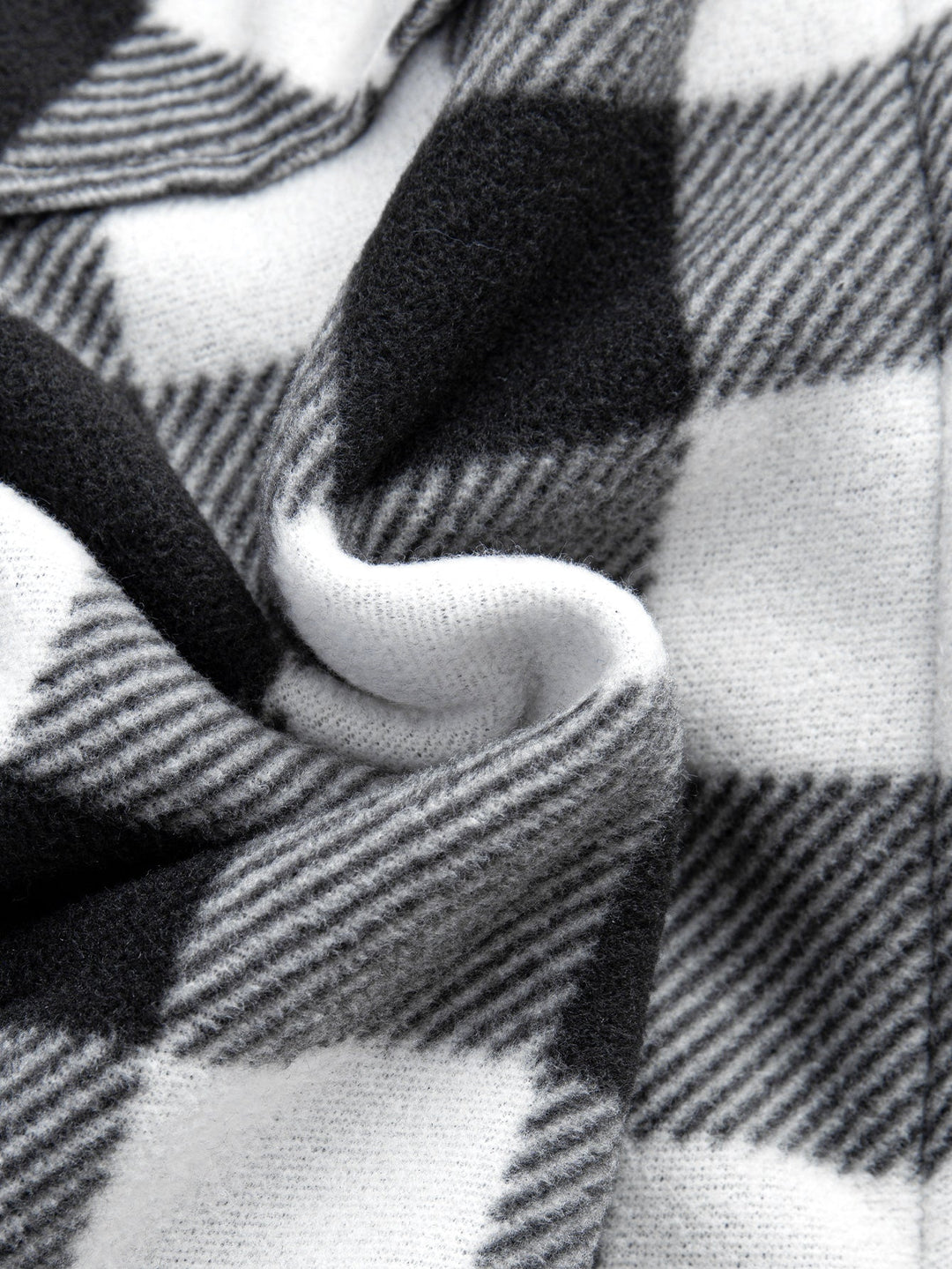 Flannel fleece-lined zipper hooded shirt