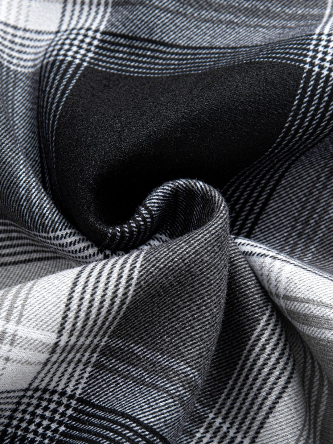 Fleece gevoerde flanellen capuchonoverhemd