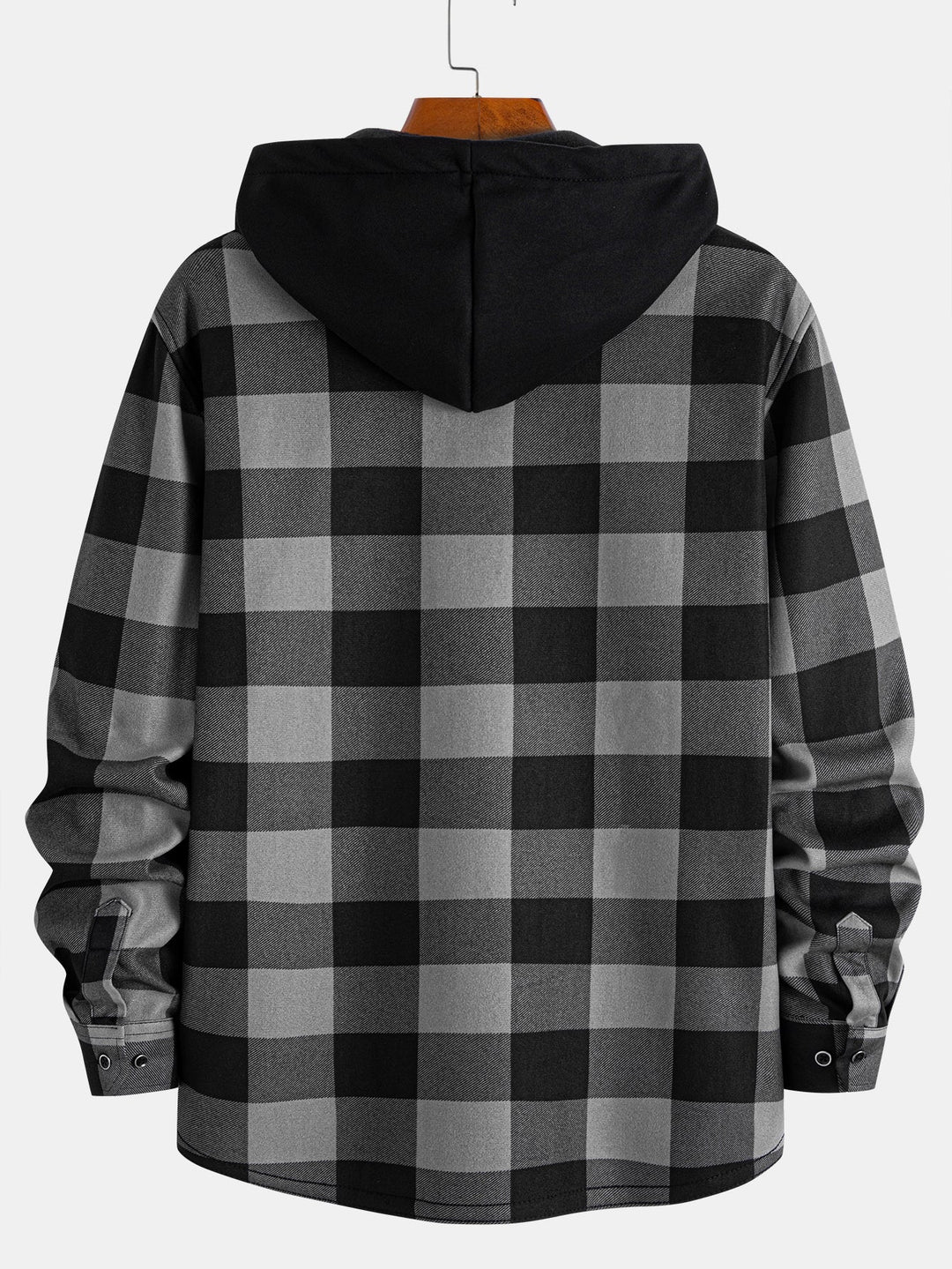 Flanellen fleece gevoerd hoodie shirt