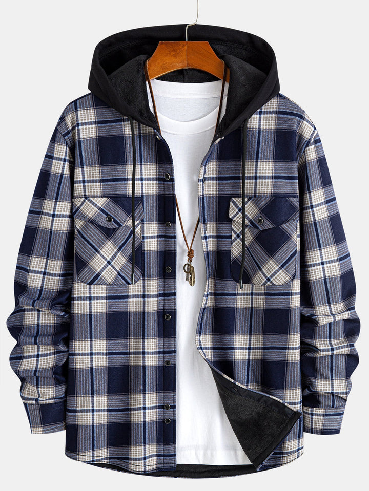 Fleece-lined hooded sweatshirt