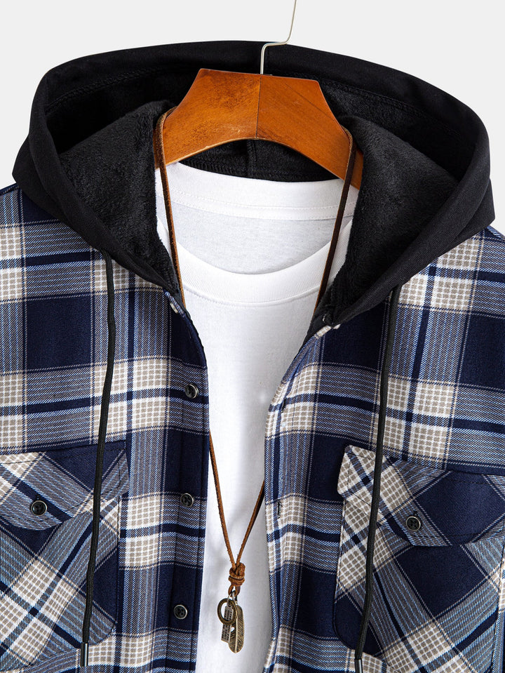 Fleece-lined hooded sweatshirt