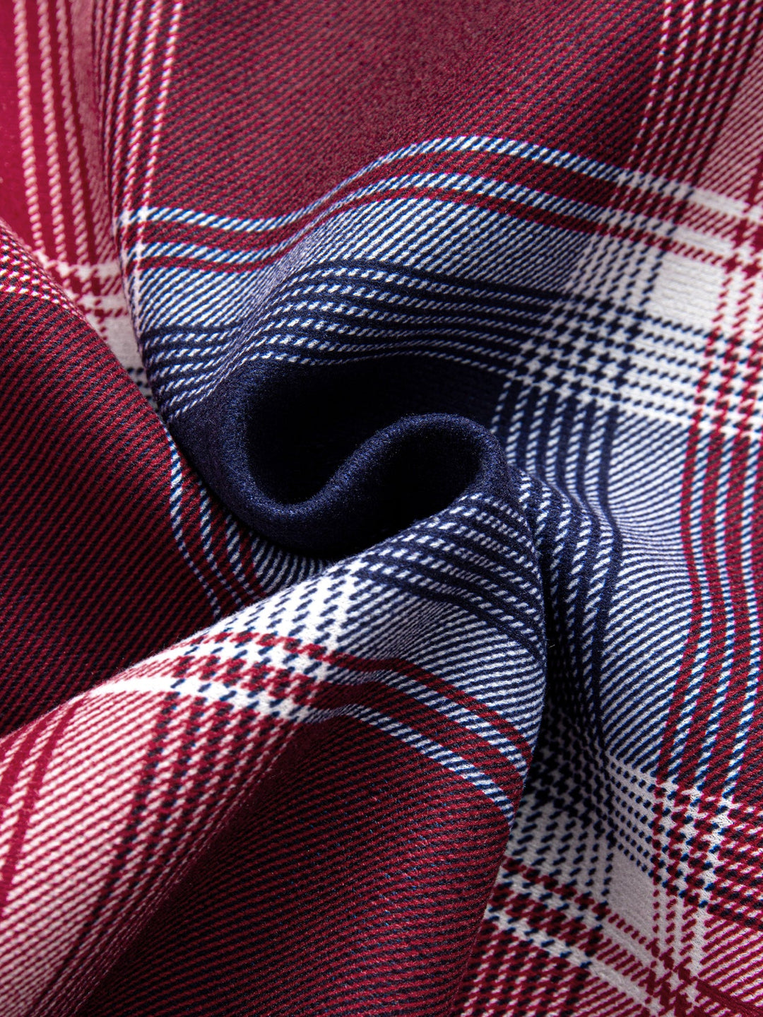 Fleece gevoerde flanellen capuchonoverhemd