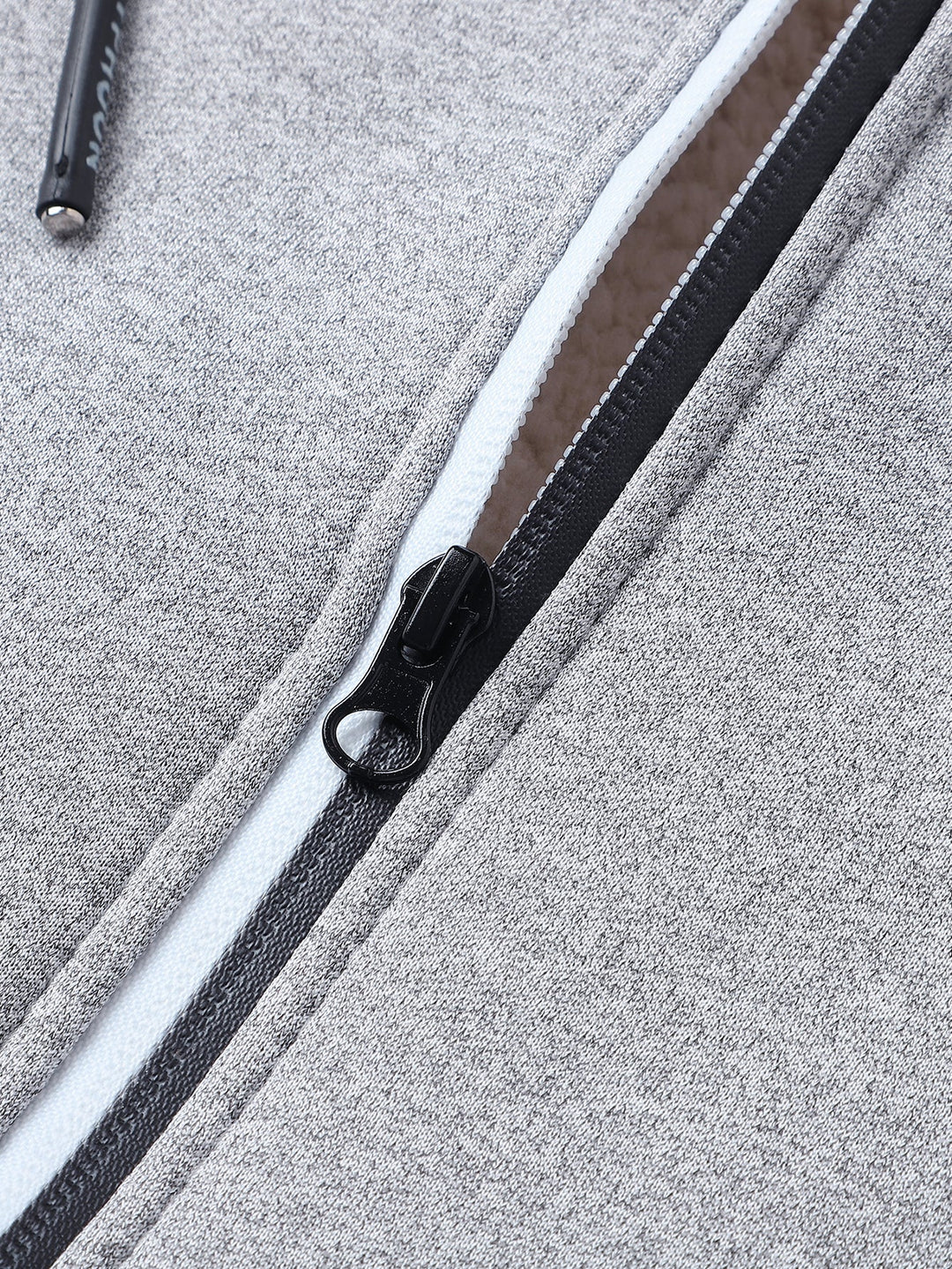 Teddy-lined zipper hoodie