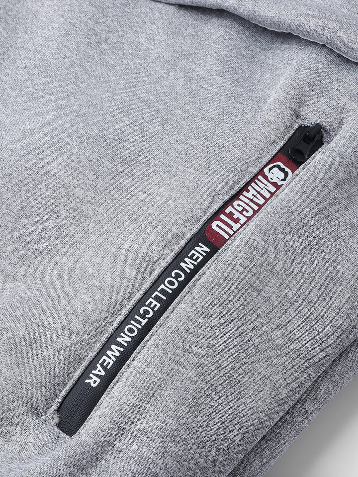 Teddy-lined zipper hoodie