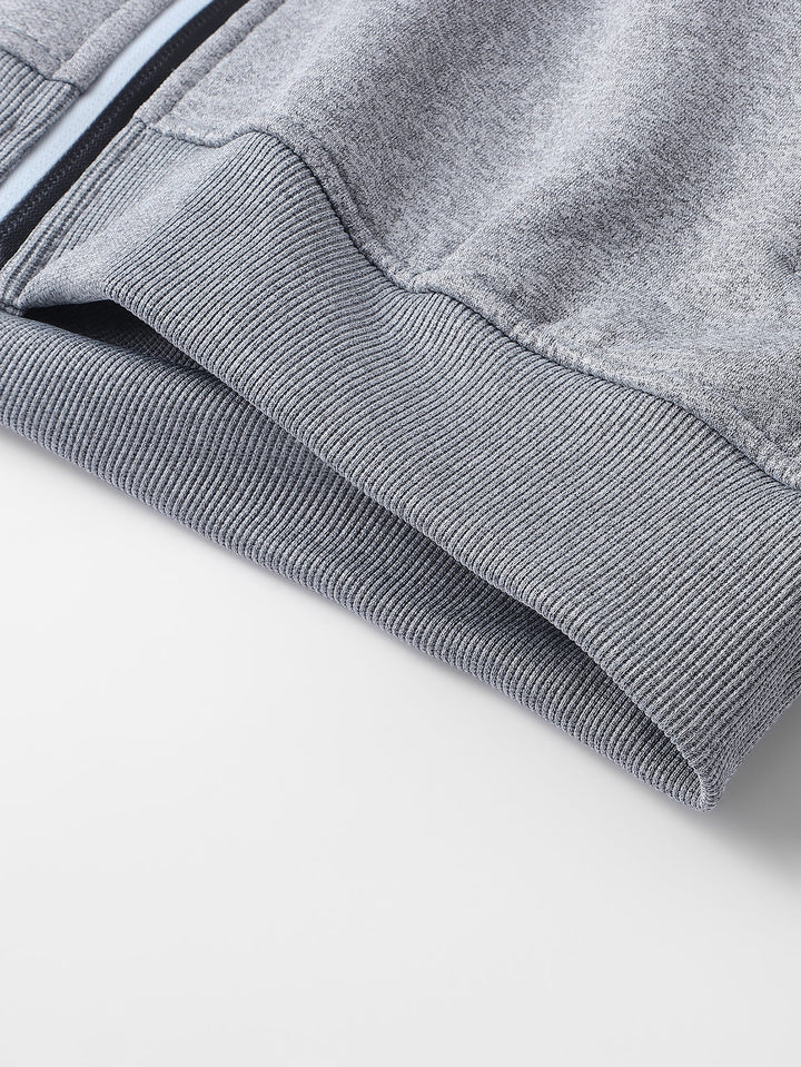 Teddy-lined zipper hoodie