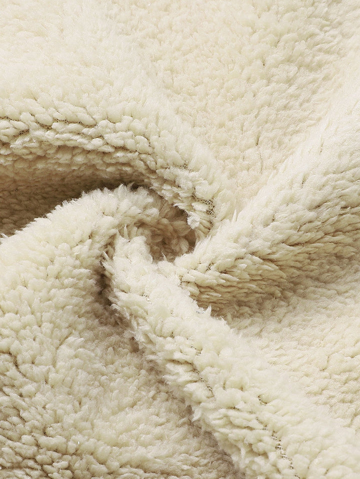 Teddy-lined zipper hoodie