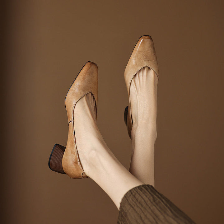 Milla Genuine Leather Heels