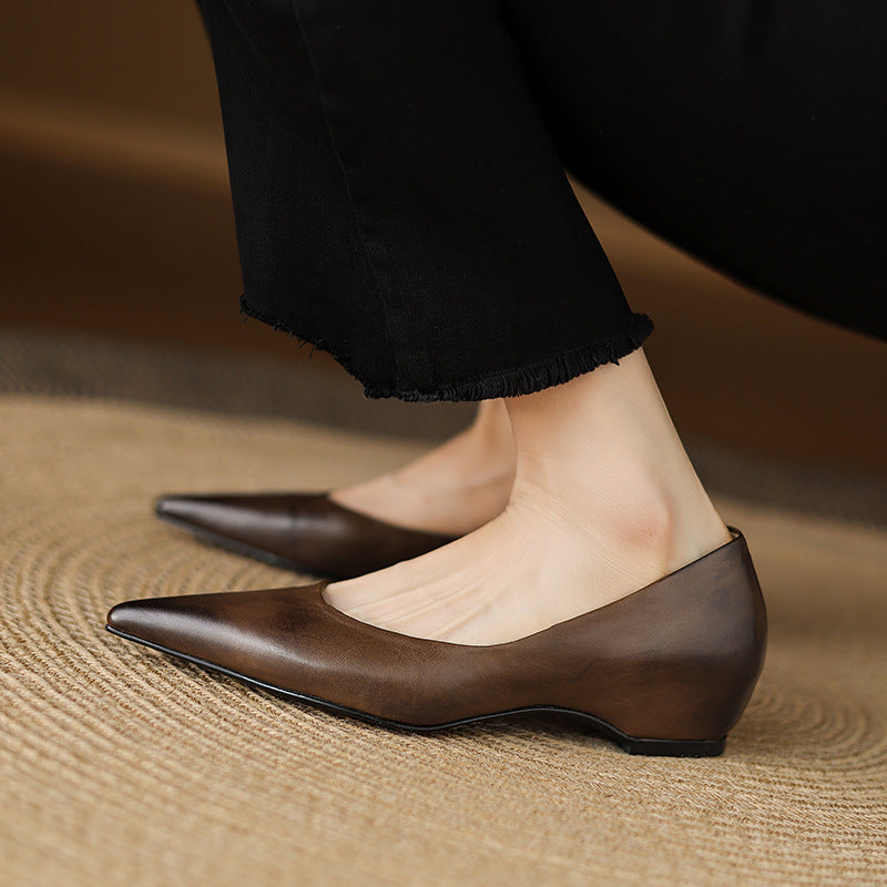 Lunera Leather Pointed Flats