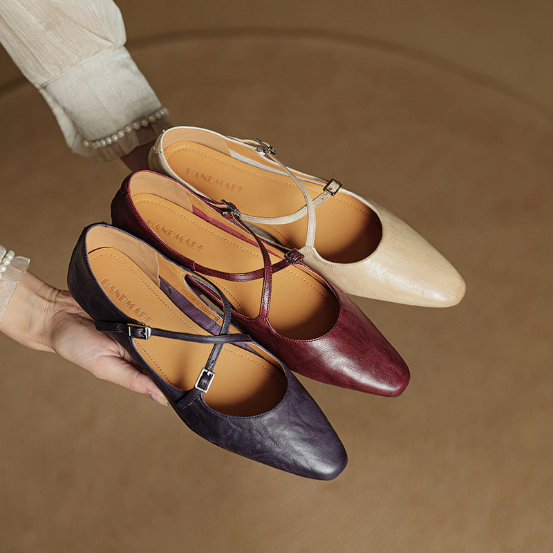 Lorne Genuine Leather Flats