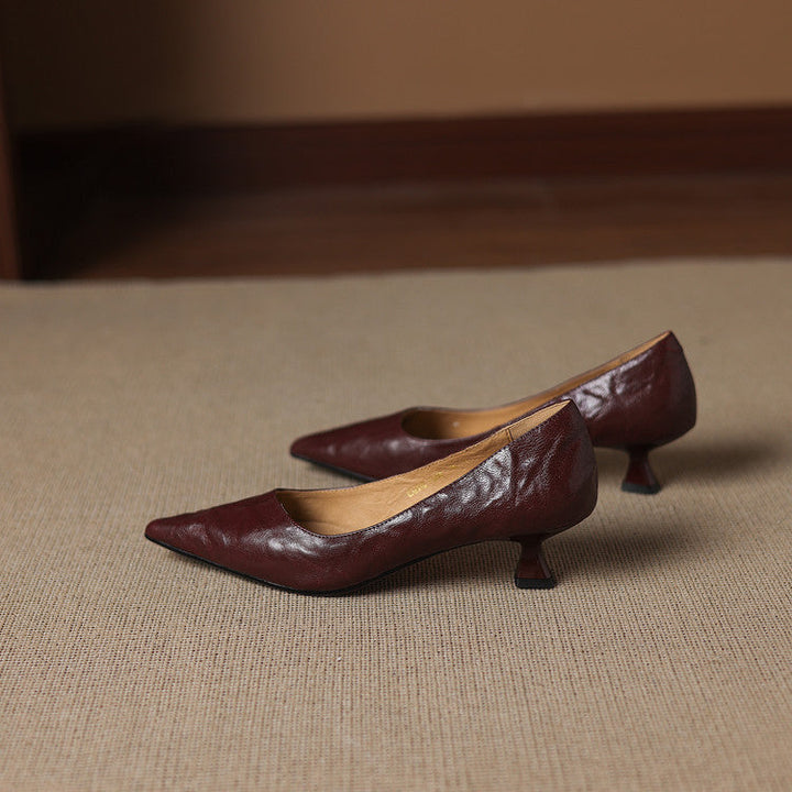 Verrine Leather Low Pumps