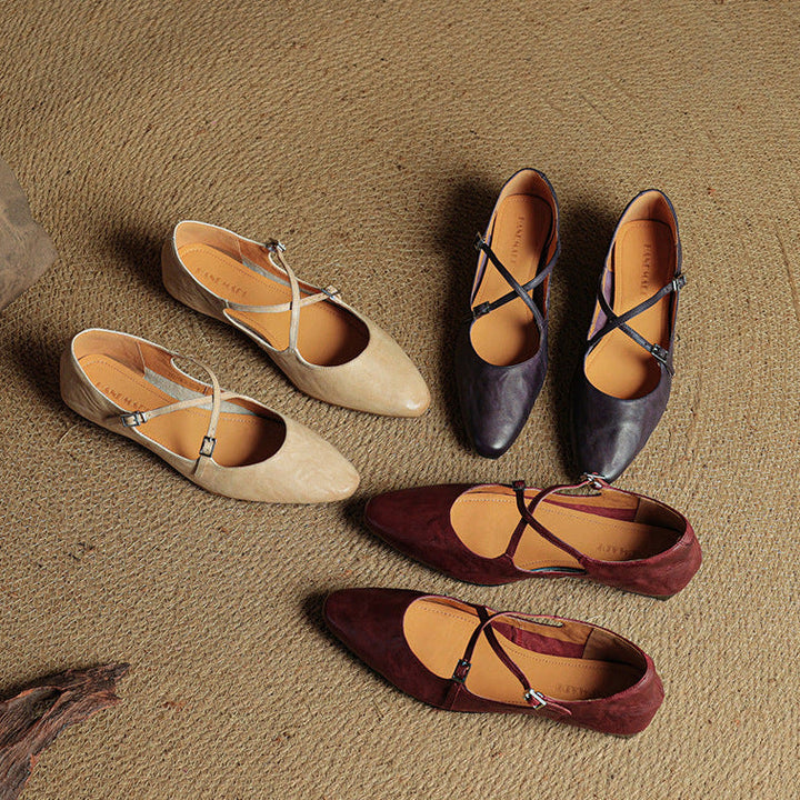 Lorne Genuine Leather Flats