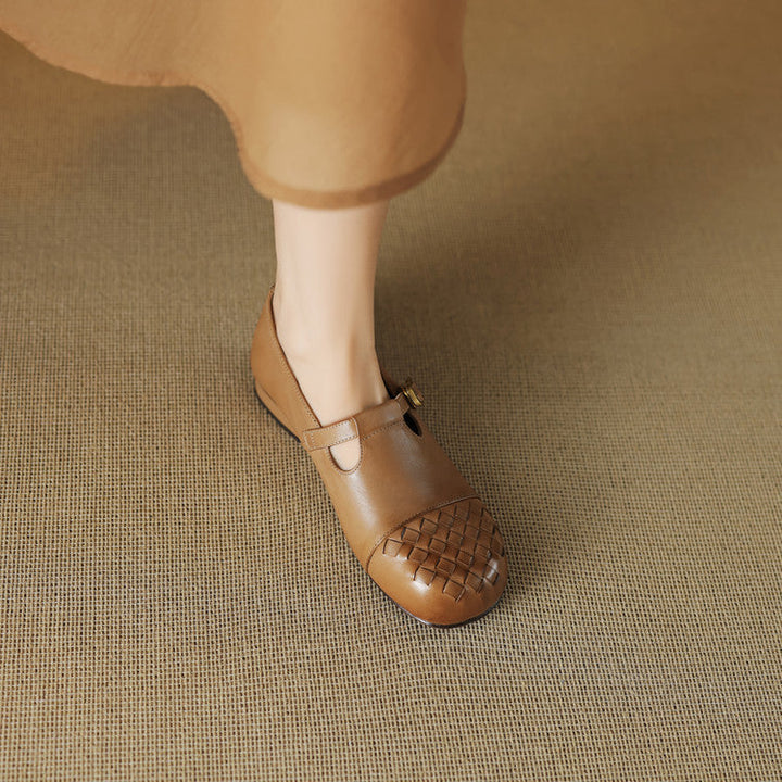 Velmora Woven Leather Loafers