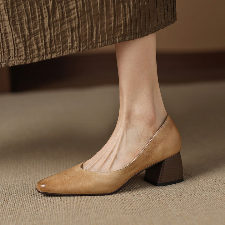 Milla Genuine Leather Heels