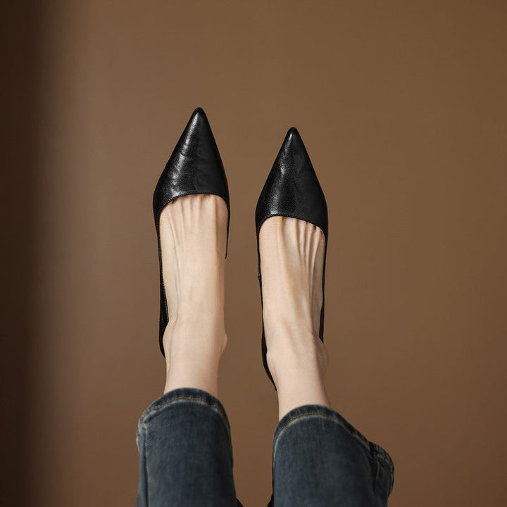 Verrine Leather Low Pumps