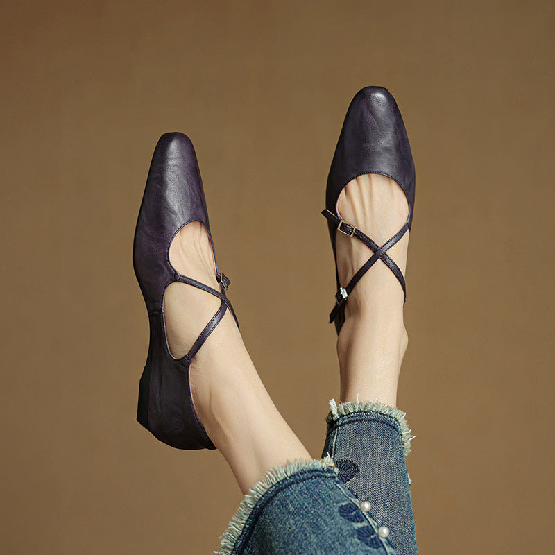 Lorne Genuine Leather Flats