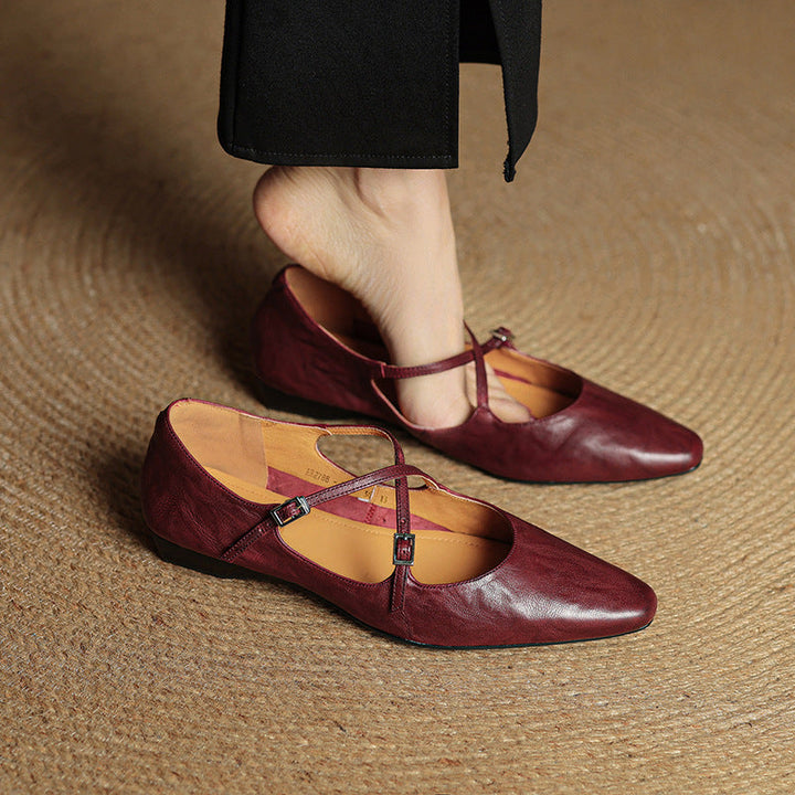 Lorne Genuine Leather Flats