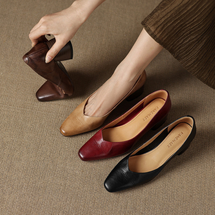 Milla Genuine Leather Heels