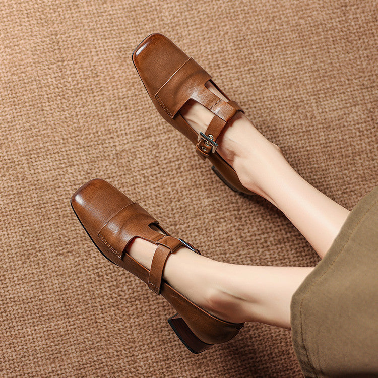 Veyra Genuine Leather Heels