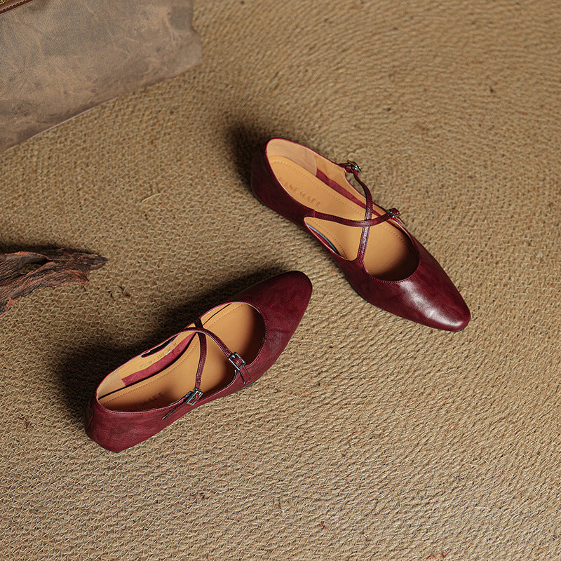 Lorne Genuine Leather Flats