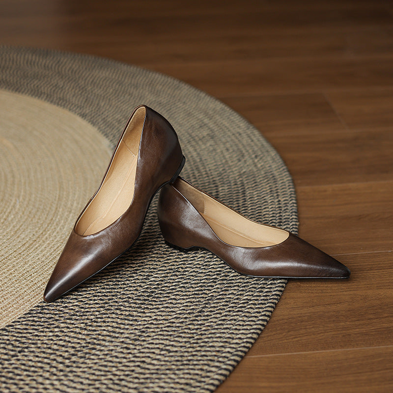 Lunera Leather Pointed Flats
