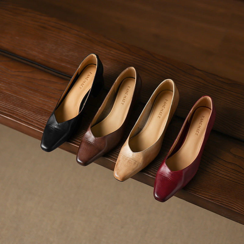 Milla Genuine Leather Heels