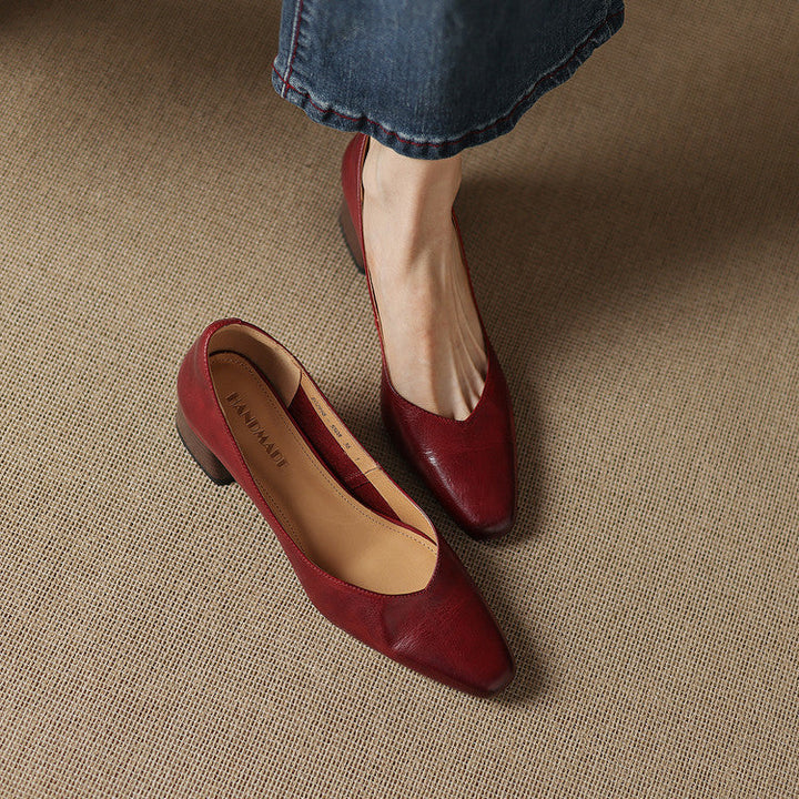Milla Genuine Leather Heels