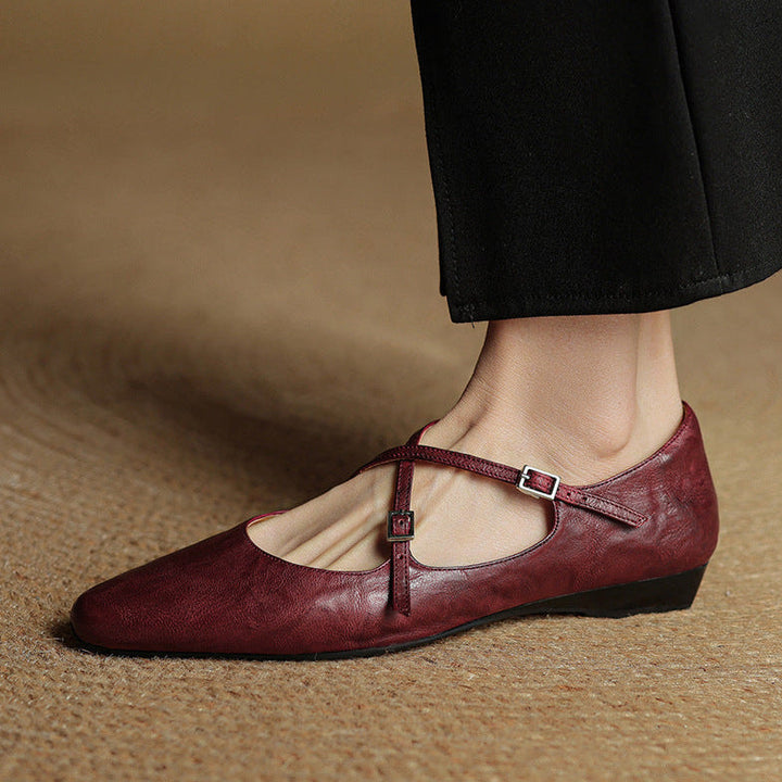 Lorne Genuine Leather Flats