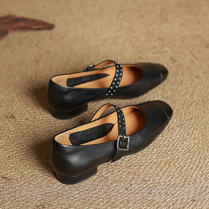 Avelyn Leather Mary Janes