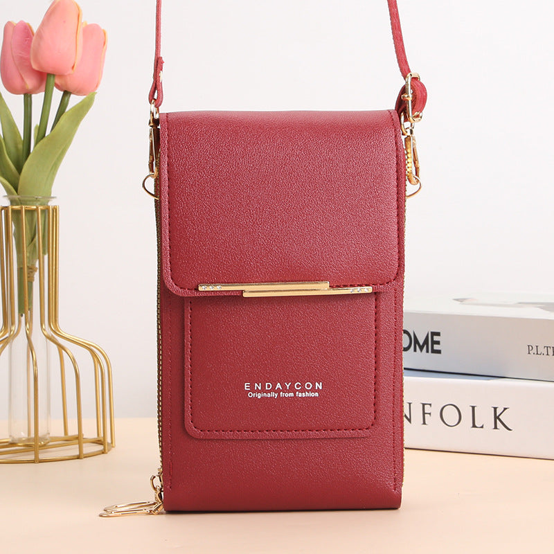 Cora l Stylish Mobile Phone Messenger Bag with Touch Screen