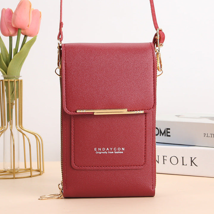Cora l Stylish Mobile Phone Messenger Bag with Touch Screen