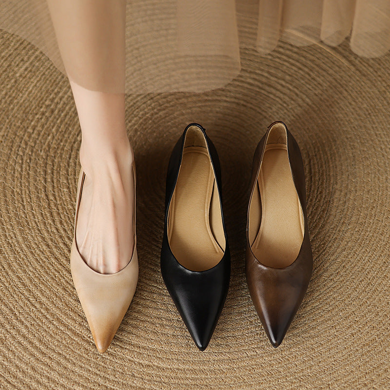 Lunera Leather Pointed Flats