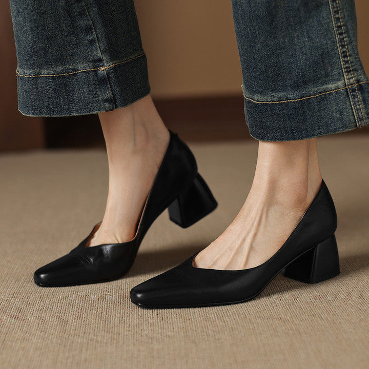 Milla Genuine Leather Heels