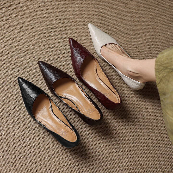 Verrine Leather Low Pumps