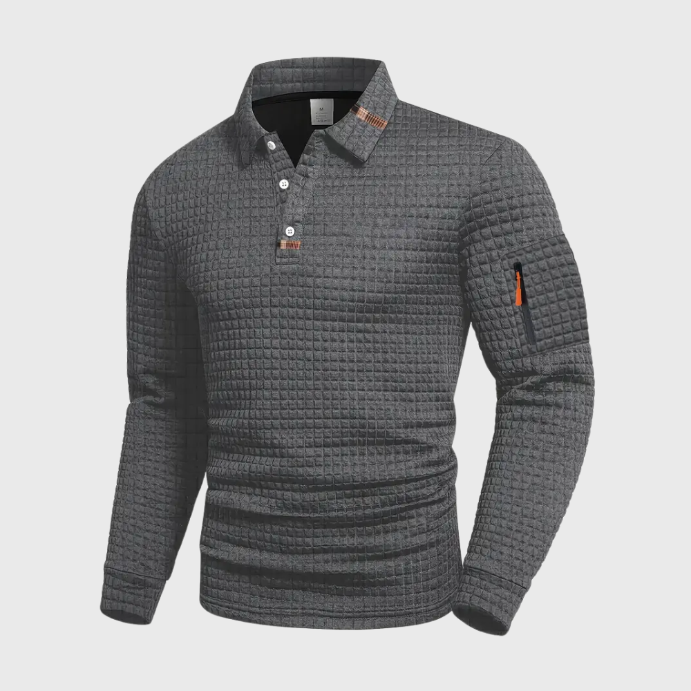 Arden Long-Sleeved Polo — Effortless Elegance with Everyday Functionality