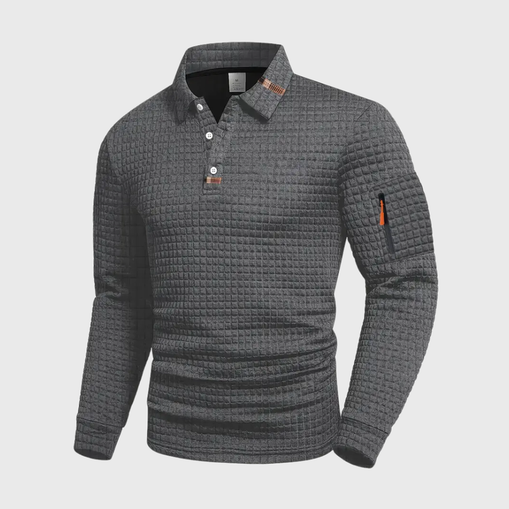 Arden Long-Sleeved Polo — Effortless Elegance with Everyday Functionality