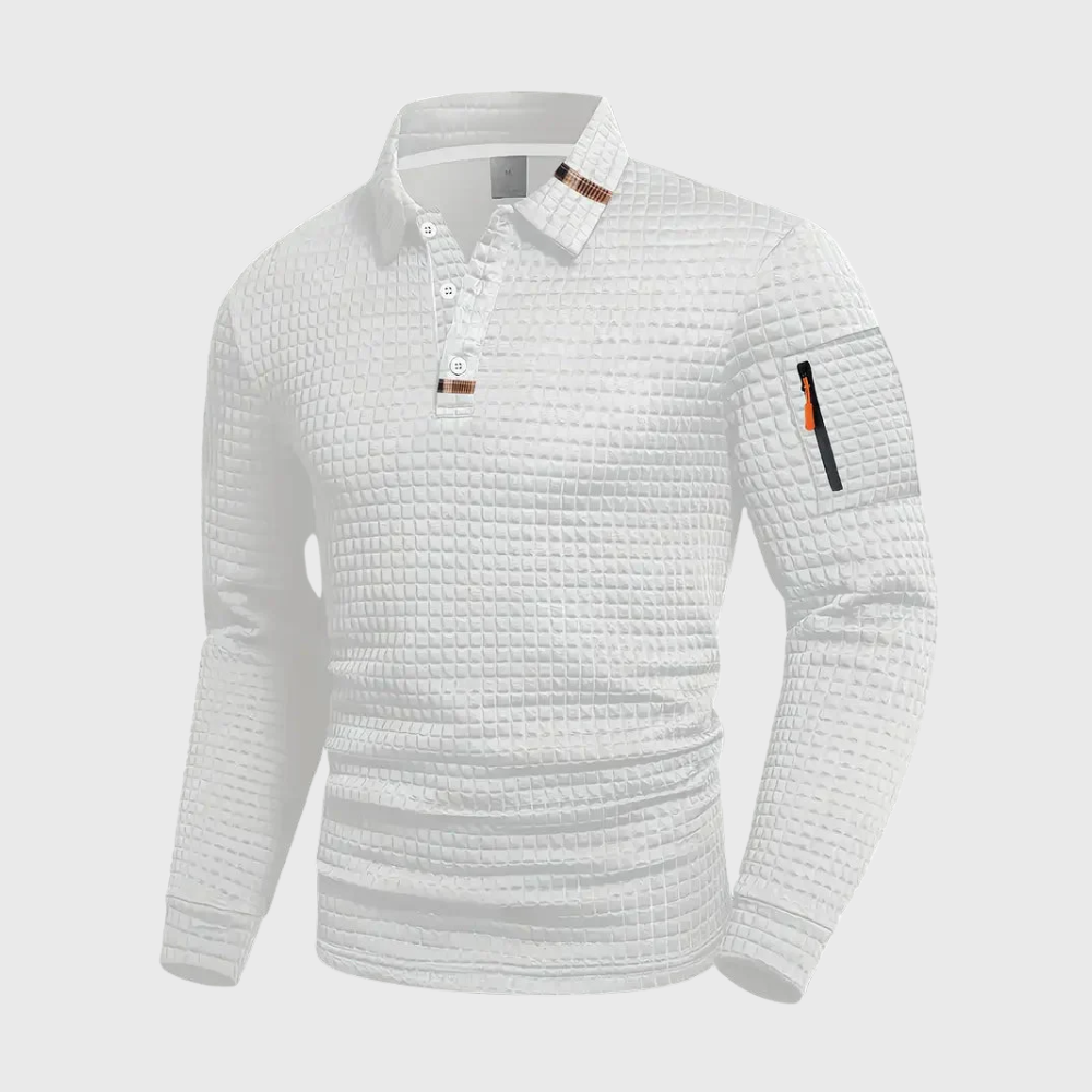 Arden Long-Sleeved Polo — Effortless Elegance with Everyday Functionality