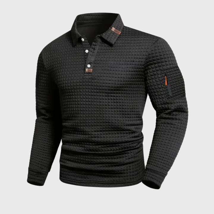 Arden Long-Sleeved Polo — Effortless Elegance with Everyday Functionality