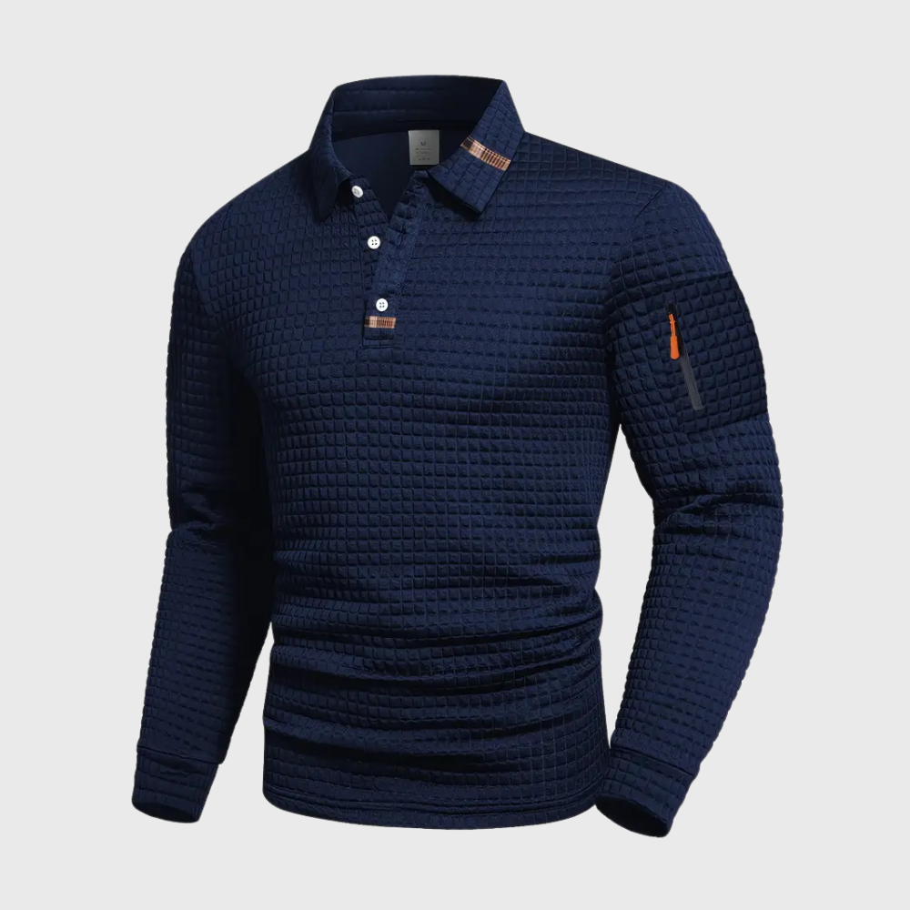 Arden Long-Sleeved Polo — Effortless Elegance with Everyday Functionality