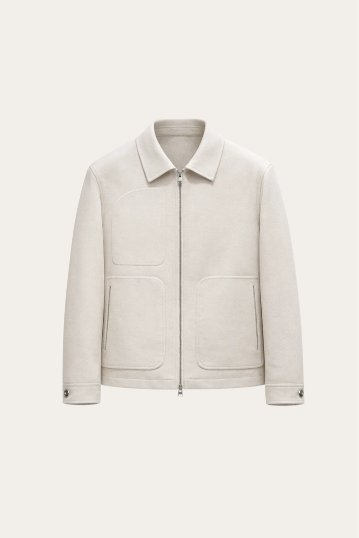 Carlo Zip Jacket Ivory