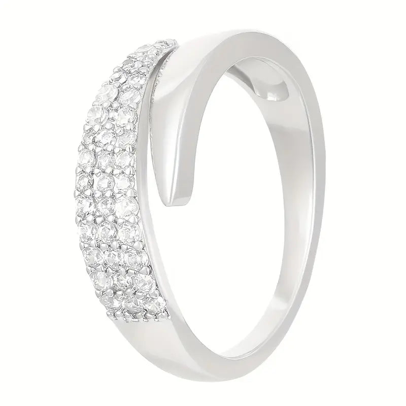Elegante Gouden Ring met Sprankelende Stenen (1+1 GRATIS)