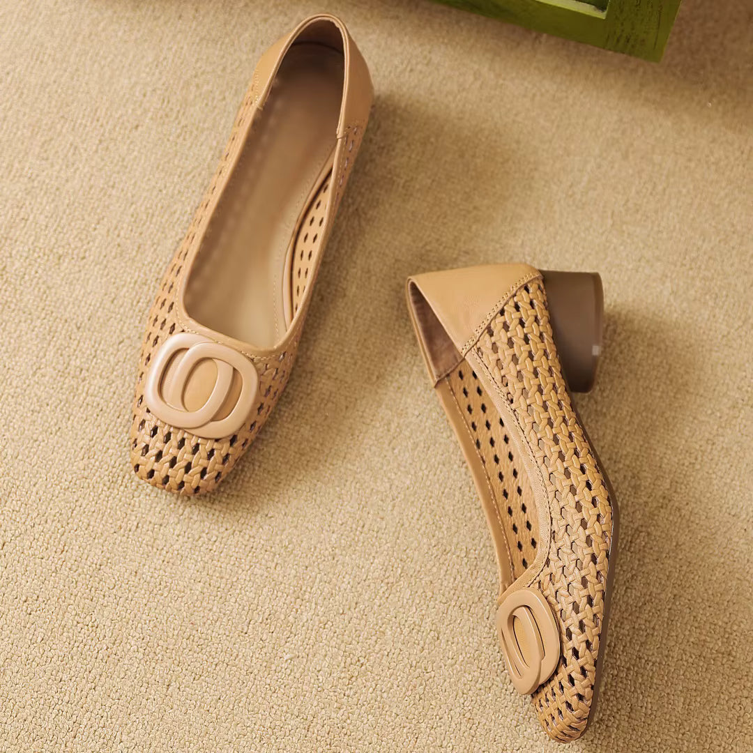 Opium Woven Leaher Flats