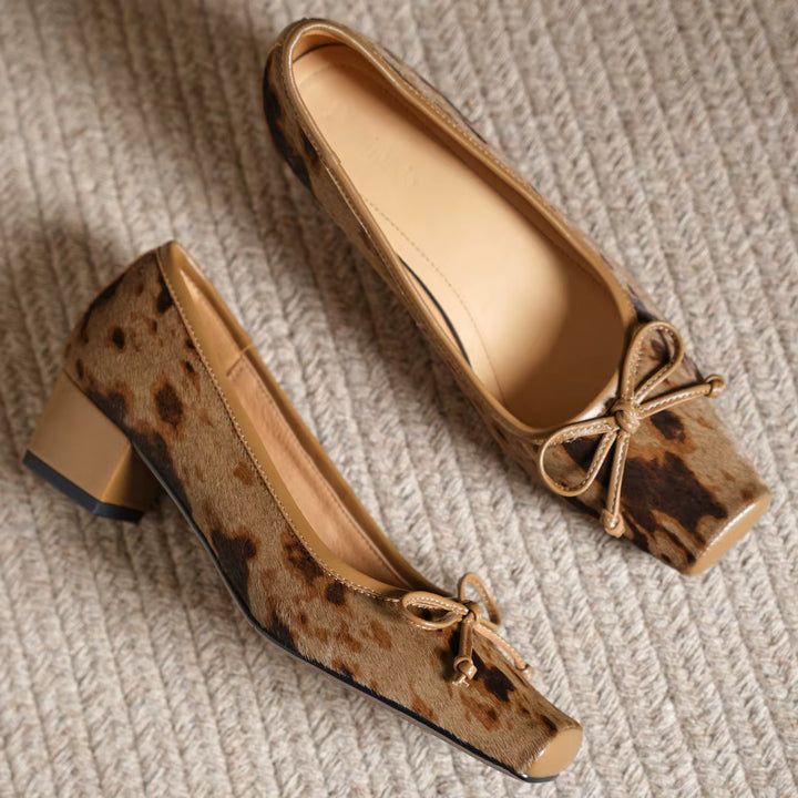 Savanna Leather Ballet Heels