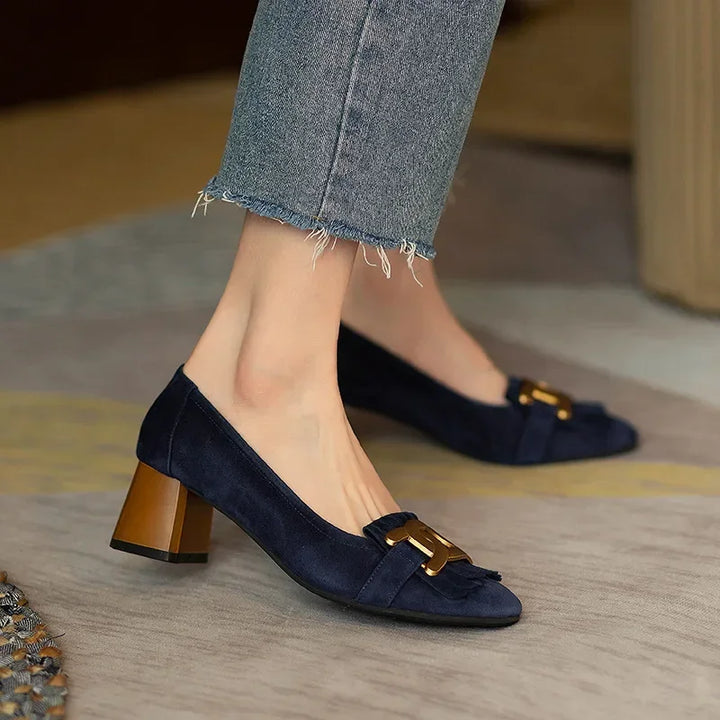 Celine Suede Heels