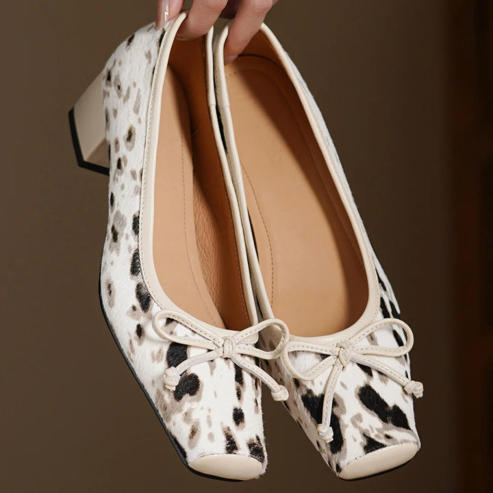 Savanna Leather Ballet Heels