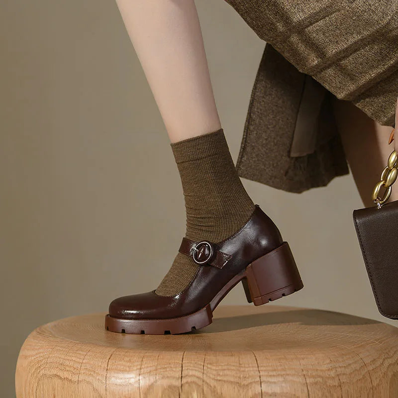 Amelia™ | Mary Jane T-Strap Heels