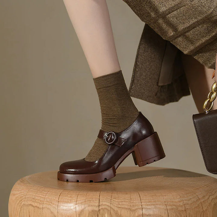 Amelia™ | Mary Jane T-Strap Heels